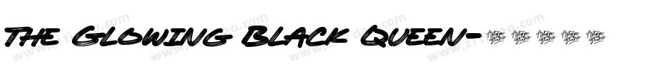 The Glowing Black Queen字体转换